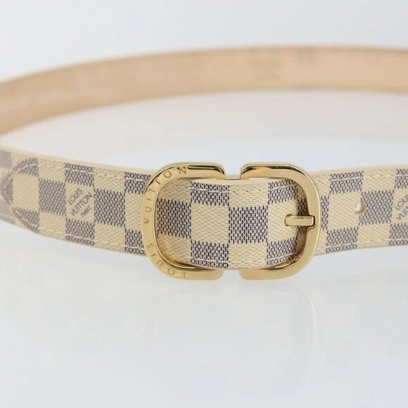 LOUIS VUITTON Damier Azur Ceinture Mini Belt 38.6"" M9782 LV Auth 147727 - Picture 5 of 12
